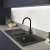Abode Pico Monobloc Dual Lever Kitchen Sink Mixer Tap - Matt Black
