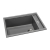 Abode Syncronist Large 1.25 Bowl Inset/Undermount kitchen Sink 555mm L x 460mm W - Metallic Grey