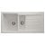 Abode Xcite 1.5 Bowl Granite Inset Kitchen Sink 1000mm L x 500mm W - Frost White