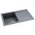 Abode Xcite 1.0 Bowl Granite Inset Kitchen Sink 780mm L x 500mm W - Grey Metallic