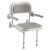 AKW 3000 Series Shower Seat with Grey Padded Back and Arms - White