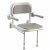 AKW 3000 Series Shower Seat with Grey Padded Back and Arms - White