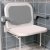 AKW 4000 Series Extra Wide Fold Up Shower Seat with Back and Arms - White Unpadded