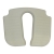 AKW 4000 Series Extra Wide Fold Up Horseshoe Padded Shower Seat Grey with Back & Grey Arms