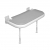 AKW 4000 Series Larger Extra Fold Up Shower Seat 660mm Wide - Grey Padded