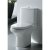 AKW Compact Comfort Height Close Coupled Toilet with Push Button Cistern - Soft Close Seat