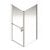 AKW Larenco Corner Full Height Duo Shower Door with Side Panel 820mm x 820mm