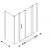 AKW Larenco Corner Full Height Bi-fold Shower Door with Side Panel 1800mm x 700mm