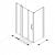 AKW Larenco Corner Full Height Bi-fold Shower Door with Side Panel 1300mm x 820mm