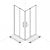 AKW Larenco Corner Entry Full Height Bi-Fold Shower Door 820mm x 820mm - 6mm Glass
