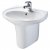 AKW Livenza Basin and Large Semi Pedestal 550mm Wide - 1 Tap Hole