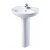 AKW Livenza 550mm Basin With Full Pedestal - 1 Tap Hole