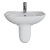 AKW Livenza Plus Basin and Semi Pedestal 550mm Wide - 1 Tap Hole