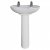 AKW Livenza Plus Basin with Full Pedestal 450mm Wide - 2 Tap Hole