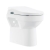 AKW Raised Height Back to Wall Toilet Pan with Bottom-Entry Bidet Consilio Seat and Lid