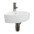 AKW Navlin Wall Hung Corner Basin 470mm Wide - 1 Tap Hole