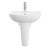 AKW Navlin Basin and Semi Pedestal 550mm Wide - 1 Tap Hole