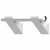 AKW Onyx 45 Duo Straight Grab Rail 300mm Length - White/Chrome