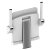 AKW Onyx Compact Shower Seat with Back and Arms - White | Thumbnail Image