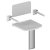 AKW Onyx Compact Shower Seat with Back and Arms - White | Thumbnail Image