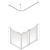AKW Option A 750 Shower Screen 1200mm x 760mm - Right Handed