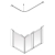 AKW Option A Bi-Fold + Hinged Door Corner Disabled Shower Screen Set | Thumbnail Image