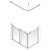 AKW Option A Bi-Fold + Hinged Door Corner Disabled Shower Screen Set | Thumbnail Image