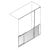 AKW Option SU Sliding Shower Screen 1135-1300mm Wide - Right Handed