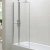 April Identiti Hinged Bath Screen with Fixed Panel 1400mm H x 900mm W - 6mm Glass