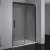 April Prestige Frameless Black Smoked Sliding Shower Door - 8mm Glass