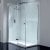 April Prestige Frameless Hinged Shower Door 1000mm Wide Left Handed - 8mm Glass