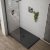April Waifer Rectangular Shower Tray 1000mm x 800mm - Black Slate Effect