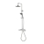 Aqualisa AQ Thermostatic Round Bar Mixer Shower with Fixed Head and Shower Kit - Chrome
