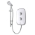 Aqualisa eVOLVE Arctic White Electric Shower with Satin Silver Riser Kit - 8.5kW | Thumbnail Image
