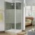 Aqualux Aqua 3 Pivot Door Shower Enclosure 800mm x 800mm White Frame Stripe Glass