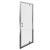 Aqualux Shine 6 Pivot Shower Door 760mm Wide Silver Frame - Clear Glass