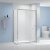 Aquashine Sliding Shower Door 1200mm Wide - 6mm Glass