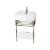Burlington Arcade Basin 600mm Wide and Stand with Glass Shelf - 1 Tap Hole