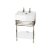 Burlington Arcade Basin 600mm Wide and Stand with Glass Shelf - 2 Tap Hole
