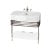 Burlington Arcade Basin 900mm Wide and Stand with Glass Shelf - 0 Tap Hole