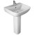 Arley 600 Basin and Full Pedestal 520mm Wide - 1 Tap Hole