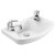 Arley Wall Hung Basin 360mm Wide - 2 Tap Hole