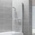 Arley Ralus6 Single Square Bath Screen with Towel Rail 1400mm H x 800mm W - 6mm Glass