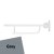 Armitage Shanks Contour 21 Hinged Arm Wall Support Grab Rail 800mm - Grey