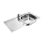 Armitage Shanks Sandringham 1.0 Bowl Kitchen Sink and Drainer with Kitchen Mixer Tap - Stainless Steel