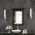 Bayswater Flat Bathroom Mirror 600mm Wide - Matt Black | Thumbnail Image