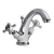 Bayswater Crosshead Dome Mono Basin Mixer Tap with Waste - Black/Chrome