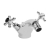 Bayswater Crosshead Dome Mono Bidet Mixer Tap with Waste - Black/Chrome