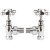 Bayswater Crosshead Angled Radiator Valves Pair Chrome