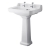 Bayswater Fitzroy Basin with Full Pedestal 595mm Wide 2 Tap Hole